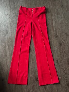 Vintage BCBGMaxAzria Red Flare Front-Seam Pants